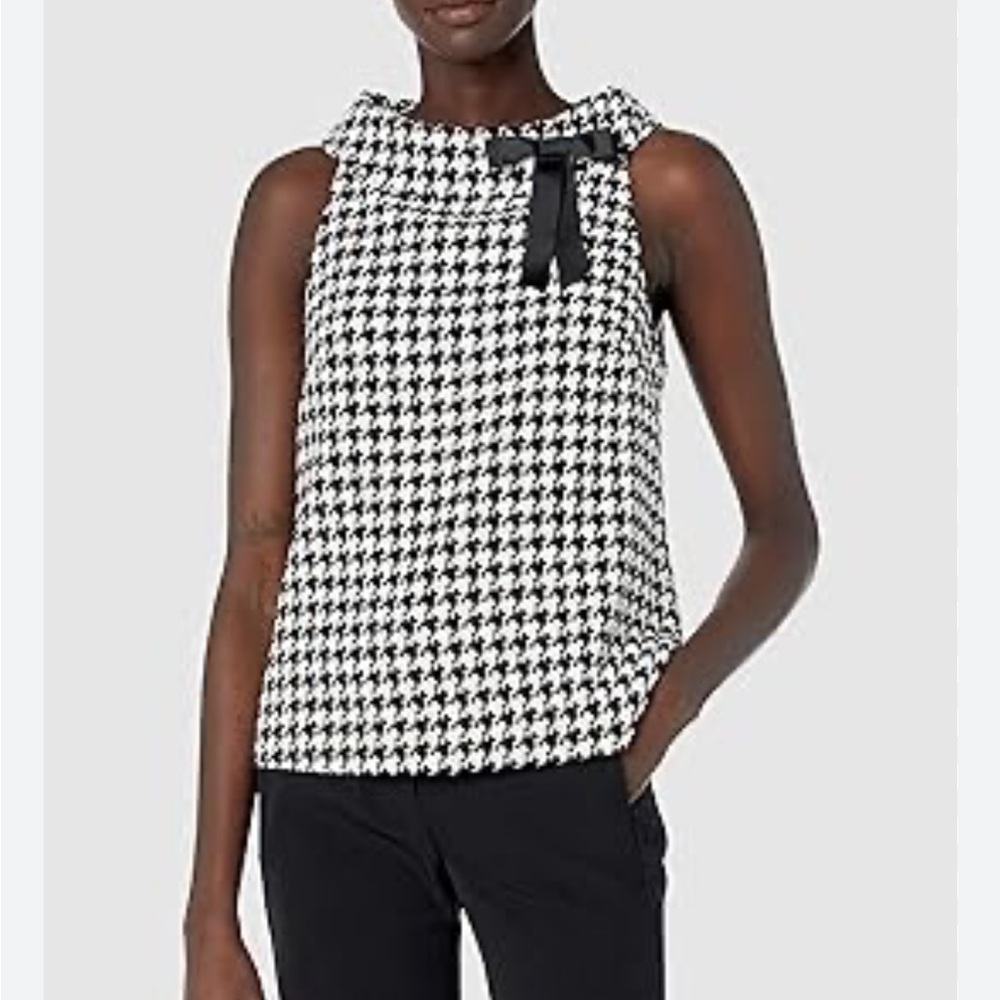 Trina Turk Cinnabar Houndstooth Top